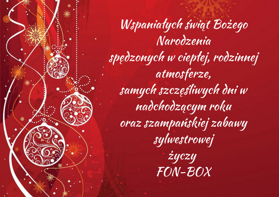 Święta Bożego Narodzenia życzenia od Fon-box